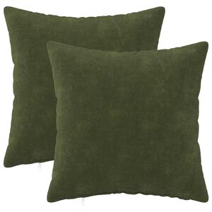 vidaXL Funda de almohada 2 pcs HEERLEN Verde 30 x 30 cm