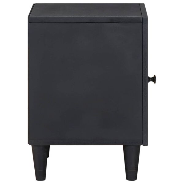 vidaXL Cabinet de noche con puerta 2 pcs Negro 40 x 33 x 46 cm