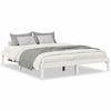 vidaXL Cama extralarga sin colch&oacute;n madera maciza pino blanca 160x210cm