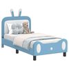 vidaXL Cama para ni&ntilde;os con cabecero Azul 80 x 160 cm PU
