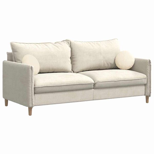 vidaXL Cojines para asiento 2 pcs Crema Ø 30 cm Tela de pana