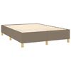 vidaXL Cama box spring con colch&oacute;n tela gris taupe 140x190 cm