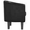 vidaXL Sillón cuero sintético negro