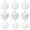 vidaXL Conjunto de bolas de Navidad XL 9 uds. &Oslash; 15 cm Pl&aacute;stico LED