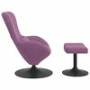 vidaXL Silla Huevo con Puff Morado Terciopelo