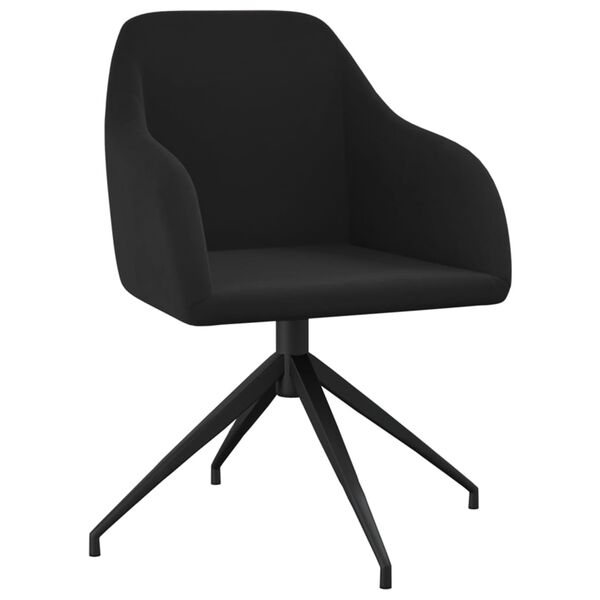 vidaXL Sillas de comedor 4 unidades terciopelo negro