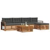 vidaXL Conjunto de sof&aacute;s de exterior 6 pcs Natural y Antracita