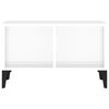 vidaXL Mesa de centro madera contrachapada blanco brillo 60x50x36,5 cm