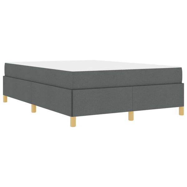 vidaXL Estructura de cama con colch&oacute;n Gris oscuro 160 x 200 cm tela