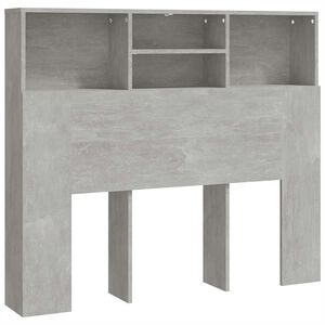 vidaXL Mueble cabecero gris hormig&oacute;n 120x19x103,5 cm