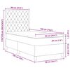 vidaXL Cama tipo Box Spring Azul Oscuro 90 x 190 cm Terciopelo