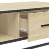 vidaXL Mesa de centro madera ingeniería metal roble Sonoma 100x57x35cm