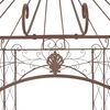 vidaXL Pérgola de jardín marrón antiguo 400x258x378 cm hierro