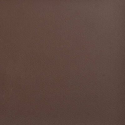 vidaXL Sillón con taburete cuero sintético marrón 60 cm