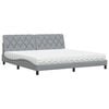 vidaXL Cama con colch&oacute;n tela gris claro 200x200 cm