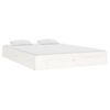 vidaXL Estructura de cama doble sin colch&oacute;n madera blanco 135x190 cm