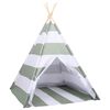 vidaXL Tienda para ni&ntilde;os Rayado Gris y blanco 120 x 120 x 150 cm