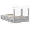 vidaXL Estructura de cama Gris Sonoma 120 x 200 cm Madera Ingenieril