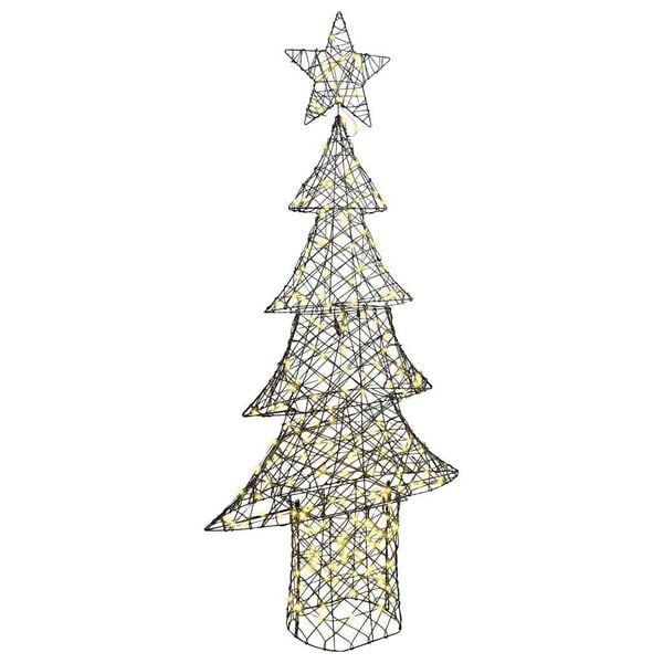 vidaXL &Aacute;rbol de Navidad con 240 LED c&aacute;lido 180 cm Rat&aacute;n