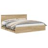 vidaXL Estructura de cama Roble Sonoma 200 x 200 cm Madera Ingenieril