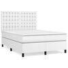 vidaXL Cama box spring con colch&oacute;n cuero sint&eacute;tico blanco 140x190 cm