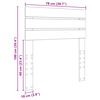 vidaXL Cabecero 75 cm Madera contrachapada