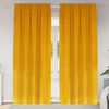 vidaXL Cortinas opacas 2 pcs Amarillo Mostaza 140 x 245 cm Terciopelo