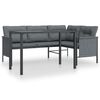 vidaXL Juego de comedor de jard&iacute;n 2 piezas acero gris antracita