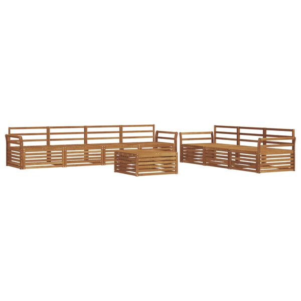 vidaXL Conjunto de sof&aacute;s de exterior 8 pcs Natural
