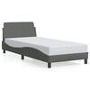 vidaXL Estructura de cama Dover tela gris oscuro 80x200 cm