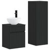 vidaXL Juego de muebles de ba&ntilde;o 2 uds. Negro 33 x 34,5 x 100 cm