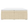 vidaXL Cama box spring con colch&oacute;n tela color crema 200x200 cm
