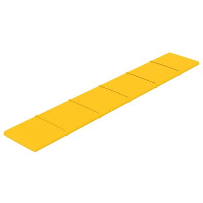 vidaXL Paneles de pared 12 uds terciopelo amarillo 90x15 cm 1,62 m²