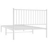 vidaXL Estructura cama sin colch&oacute;n con cabecero metal blanco 107x203cm