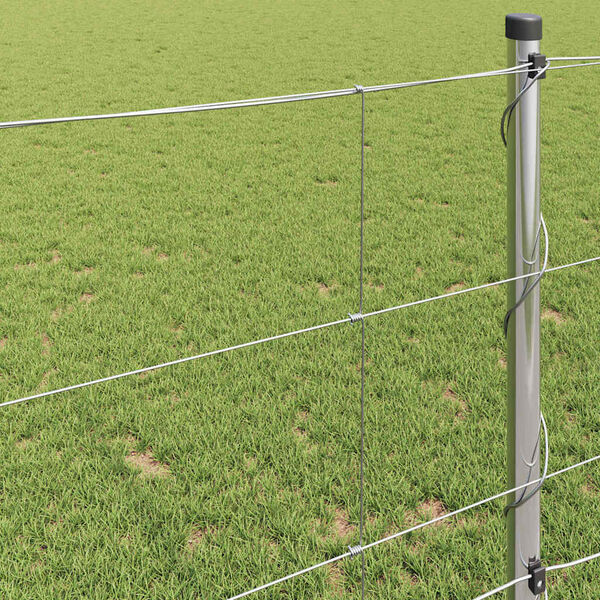 vidaXL Valla de campo Plateado 100 x 1 m Acero galvanizado