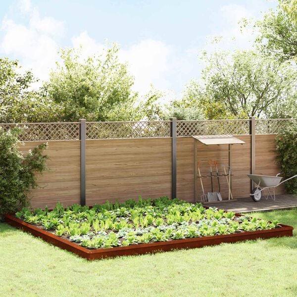 vidaXL Cercas para caracoles 20 pcs Oxidado Acero autopatinable