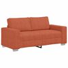 vidaXL Sof&aacute; de dos plazas rojo anaranjado, 180x77x82 cm, tela de pana