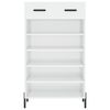 vidaXL Mueble zapatero madera contrachapada blanco brillo 60x35x105 cm
