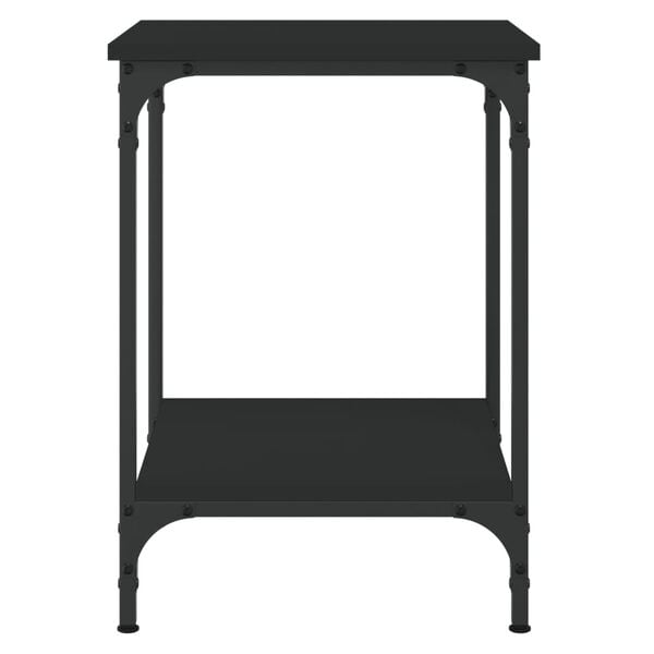 vidaXL Mesa de centro madera de ingeniería negro 40x40x55 cm