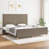vidaXL Cama sin colch&oacute;n tela gris taupe 180x200 cm