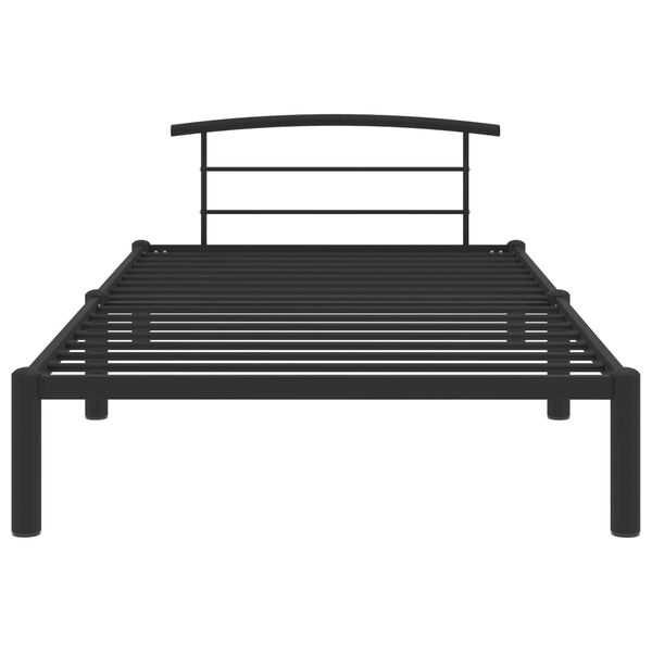 vidaXL Estructura de cama sin colch&oacute;n metal negro 100x200 cm