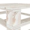 vidaXL Juego de muebles de palets para jard&iacute;n 7 piezas madera blanco