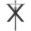 vidaXL Pata de mesa de comedor forma ara&ntilde;a antracita 150x78x(72-73) cm acero