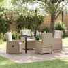 vidaXL Conjunto de Comedor de Jard&iacute;n 5 pcs Beige y Gris Claro