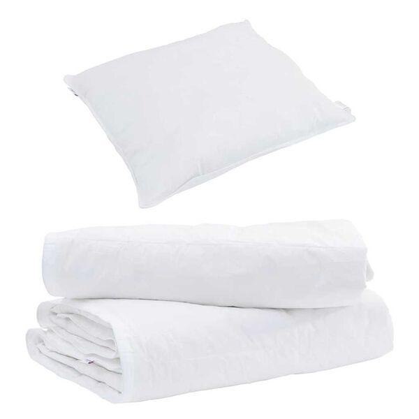 vidaXL Duvet 2 en 1 con almohada 2 pcs Pluma de pato