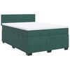 vidaXL Cama box spring con colch&oacute;n terciopelo verde oscuro 160x200 cm