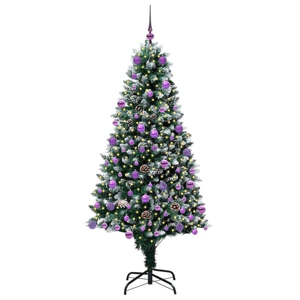 vidaXL &Aacute;rbol de Navidad artificial Verde 180 cm PVC y Acero y Pl&aacute;stico