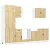 vidaXL Conjunto de armarios de cocina "Porto" de 7 piezas de madera de ingenier&iacute;a de roble Sonoma