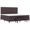 vidaXL Cama tipo Box Spring Marr&oacute;n Oscuro 200 x 200 cm tela