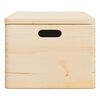 vidaXL Caja de madera con tapa y asas madera maciza pino 40x30x23 cm